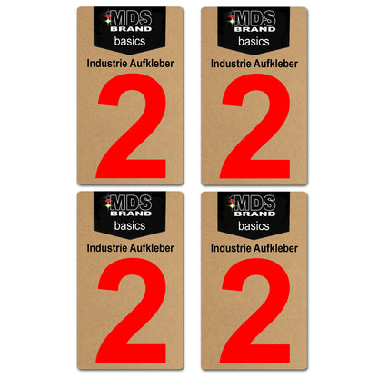 Design Rot 10cm Zahlen Aufkleber, Selbstklebende Klebezahlen für Briefkasten, Mülltonne, Hausnummer Aufkleber für Außen & Innen