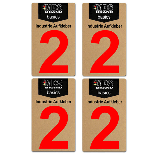 Design Rot 10cm Zahlen Aufkleber, Selbstklebende Klebezahlen für Briefkasten, Mülltonne, Hausnummer Aufkleber für Außen & Innen