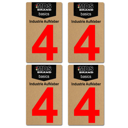 Design Rot 10cm Zahlen Aufkleber, Selbstklebende Klebezahlen für Briefkasten, Mülltonne, Hausnummer Aufkleber für Außen & Innen