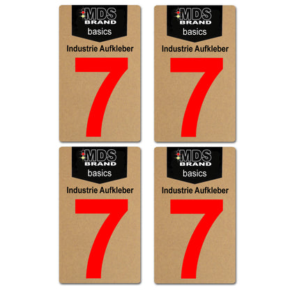 Design Rot 10cm Zahlen Aufkleber, Selbstklebende Klebezahlen für Briefkasten, Mülltonne, Hausnummer Aufkleber für Außen & Innen