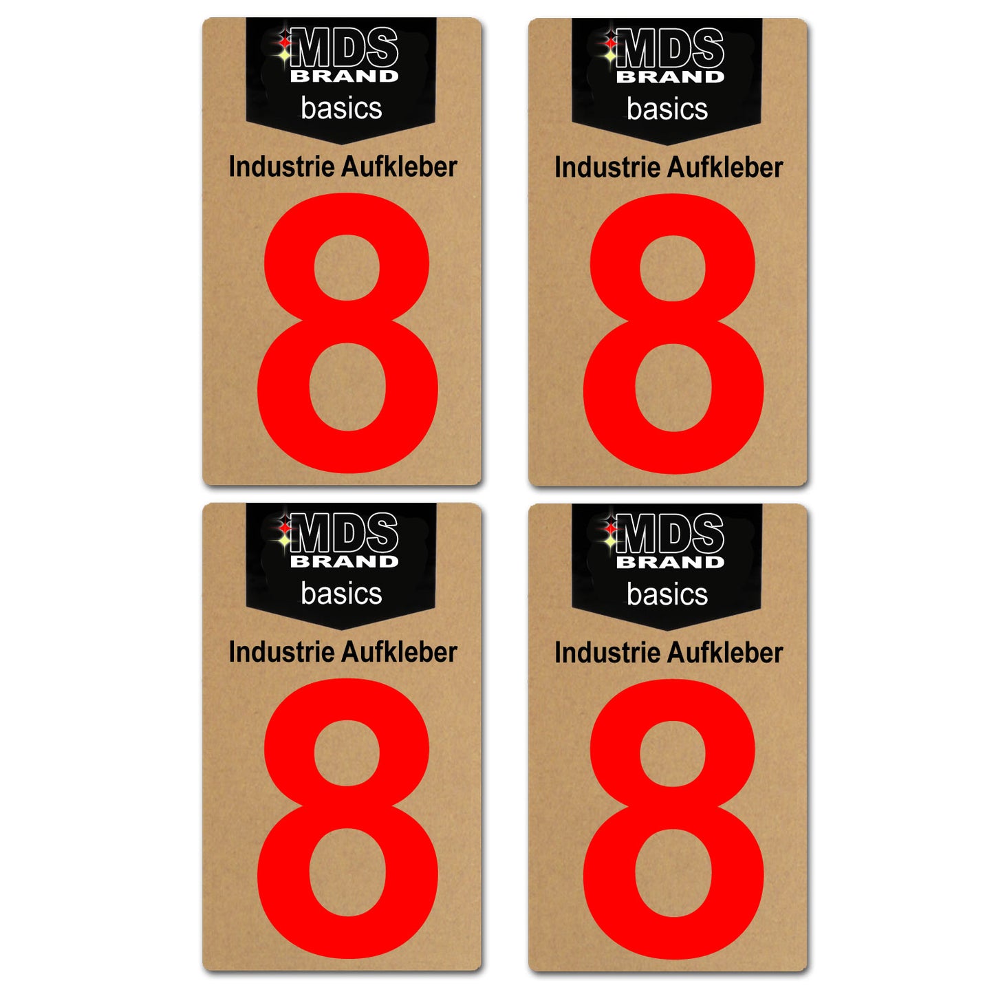 Design Rot 10cm Zahlen Aufkleber, Selbstklebende Klebezahlen für Briefkasten, Mülltonne, Hausnummer Aufkleber für Außen & Innen