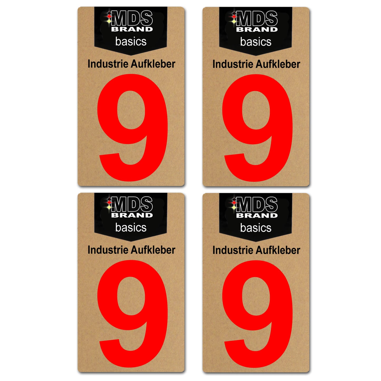 Design Rot 10cm Zahlen Aufkleber, Selbstklebende Klebezahlen für Briefkasten, Mülltonne, Hausnummer Aufkleber für Außen & Innen