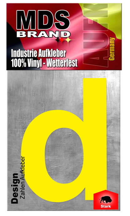 Design 20cm Zahlen Aufkleber GELB | Selbstklebende hausnummern zum aufkleben | Klebezahlen für Mülltonne, Briefkasten & Hausnummer | Optimal für Außen & Innen, klebeziffer