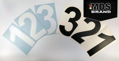Design 15cm Zahlen Aufkleber Selbstklebende Klebezahlen für Briefkasten, Mülltonne & Hausnummeren Aufkleber für Außen & Innen