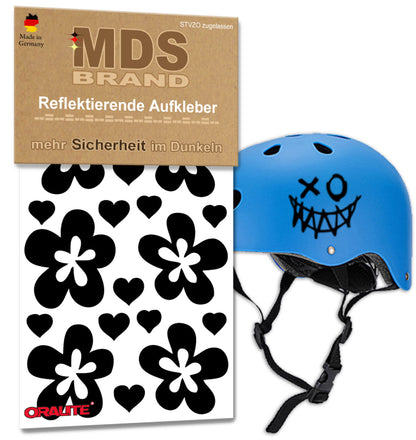 Reflektoren Sticker Set - Fahrrad Reflektoren - Fahrradrahmen - Roller/Kinderwagen - Reflektoren für Kinder Helm - Hohe Sichtbarkeit - Optimierte Haftung