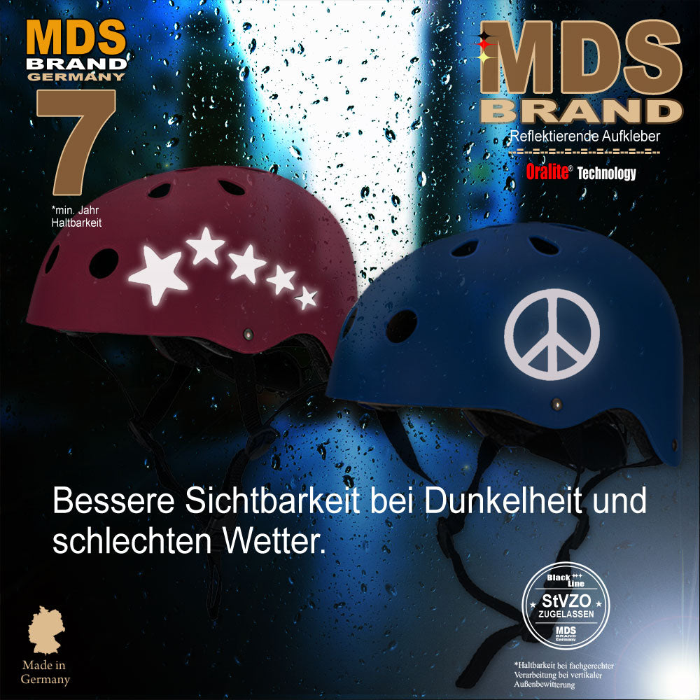 Reflektoren Sticker Set - Fahrrad Reflektoren - Fahrradrahmen - Roller/Kinderwagen - Reflektoren für Kinder Helm - Hohe Sichtbarkeit - Optimierte Haftung