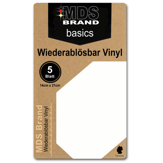 5 Stück Beschreibbares & abnehmbar Vinyl, für Cricut Joy, 14cm x 21cm, selbstklebende Vinylbögen